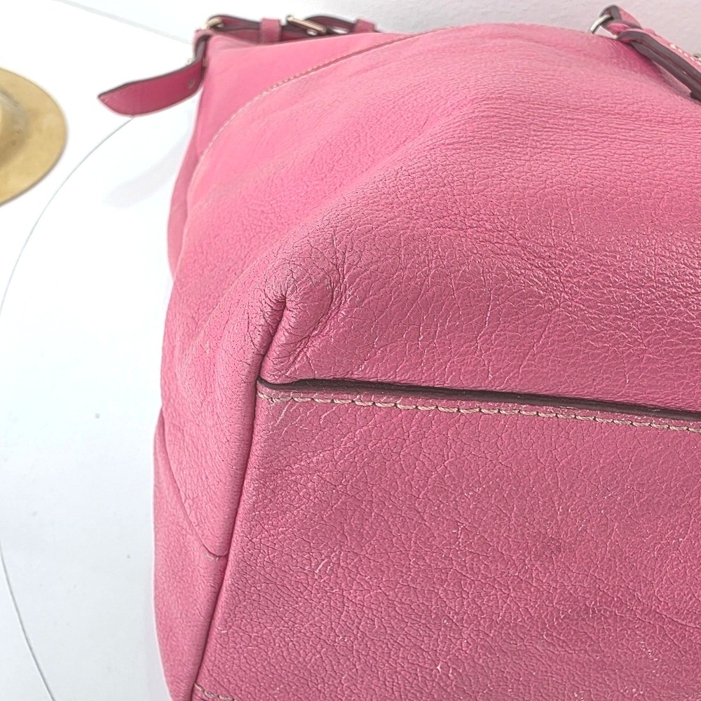 Dooney Bourke Pink Dillen Hobo Bag Pebble Leather Large - Picture 7 of 16